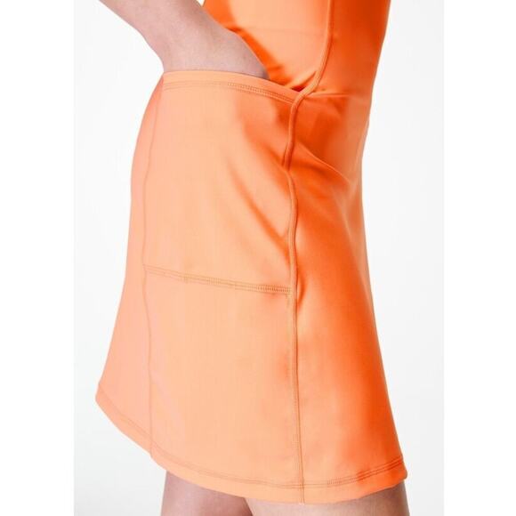 Sweaty Betty Orange Power Workout Racerback Sleeveless Dress Women's Size 8 NWOT - Picture 3 of 7